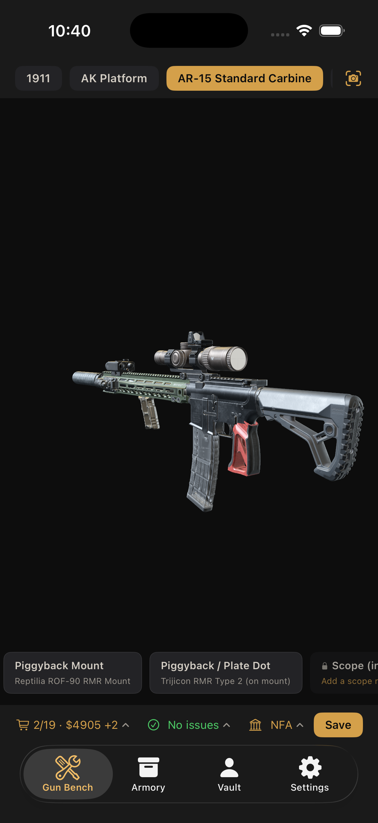 Hybrid build with LPVO and RMR piggyback